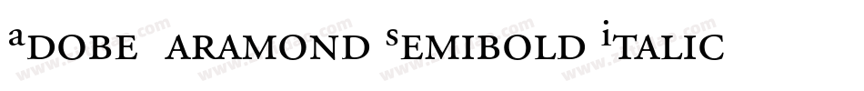 Adobe Garamond Semibold Italic Expert字体转换